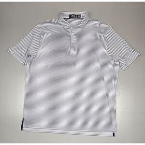 RLX Ralph Lauren‎ Polo Shirt Mens XL. Shadow Glen GC White Black Striped.